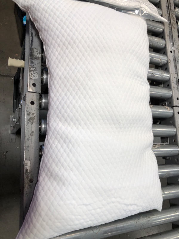 Photo 4 of *** ONE OF THE PILLOWS WAS USED THE OTHER IS NEW SEE PICTURES *** HomeMate Side Sleeper Pillow for Neck and Shoulder Pain Relief - Bed Pillows for Sleeping 19" x 29" Set of 2 Adjustable Soft White Memory Foam Pillow Curved Bed Pillow with Removable Washab