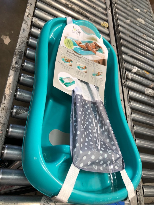 Photo 2 of *** USED IN LIKE NEW CONDITION *** The First Years Sure Comfort Deluxe Newborn to Toddler Tub, Teal Aqua