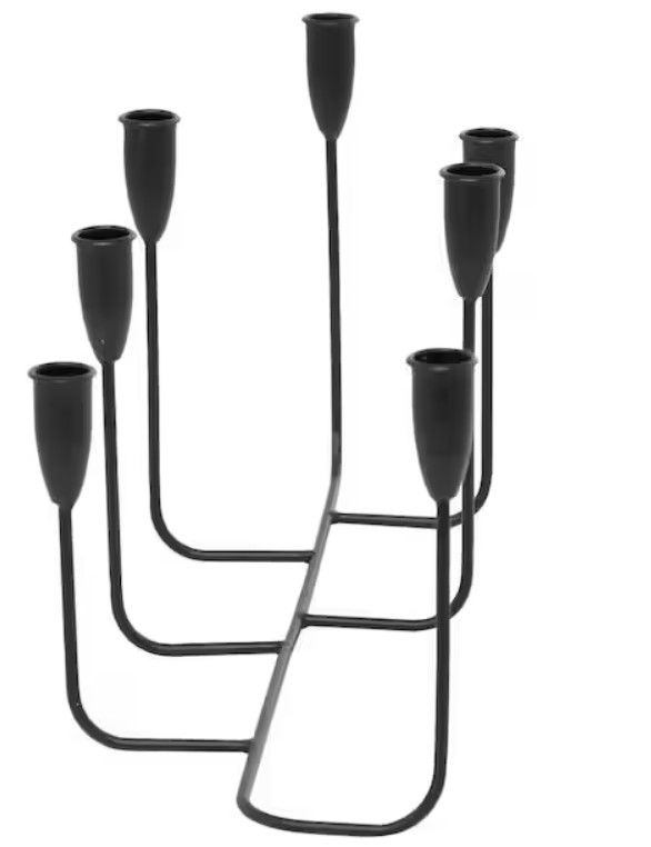 Photo 1 of 
10 in. Black Metal Tapered 7 Plate Candelabra