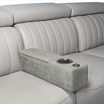 Photo 1 of  Sofa Armrest with Cup Holder, Removable Couch Arm Cup Holder with Storage, grey