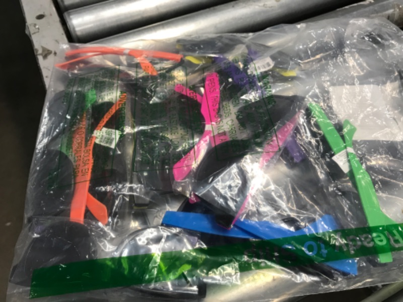 Photo 1 of  Colors Neon Party Sunglasses 16 Pack with Dark Lenses, 80’s Style Perfect Colorful Novelty Sun glasses Set For Party Favors, Beach Pool, Outdoor Summer Activity, Goody Bag Fillers?
