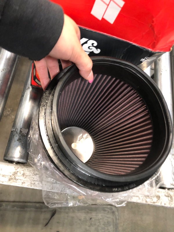 Photo 4 of K&N Universal Clamp-On Air Intake Filter: High Performance, Premium, Washable, Replacement Air Filter: Flange Diameter: 6 In, Filter Height: 7.5 In, Flange Length: 1 In, Shape: Round Tapered, RF-1041