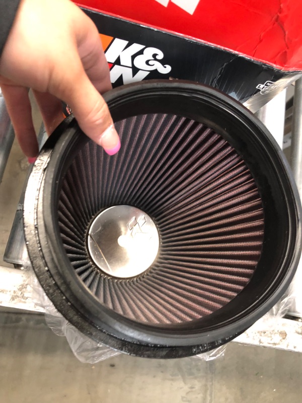 Photo 3 of K&N Universal Clamp-On Air Intake Filter: High Performance, Premium, Washable, Replacement Air Filter: Flange Diameter: 6 In, Filter Height: 7.5 In, Flange Length: 1 In, Shape: Round Tapered, RF-1041