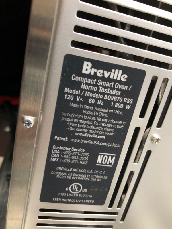 Photo 4 of *** TESTED POWERED ON ***
Breville Smart Toaster Oven, Brushed Stainless Steel, BOV670BSS