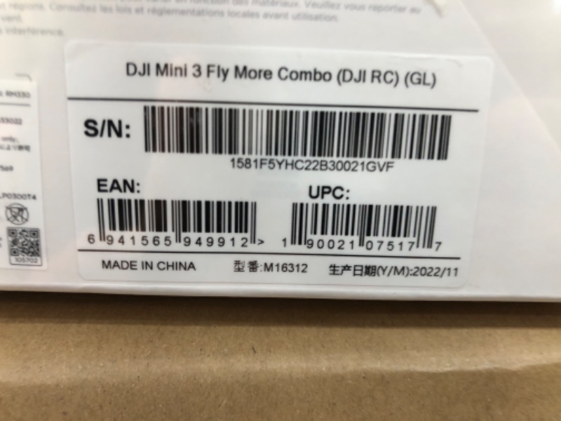 Photo 2 of *** FACTORY SEALED *** 
Mini 3 Fly More Combo Drone and Remote Control with Built-in Screen