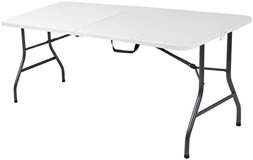 Photo 1 of 6ft foldable white table 