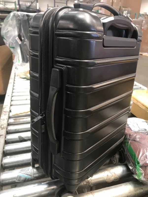 Photo 1 of Samsonite Omni 2 Hardside Expandable Luggage with Spinner Wheels, Carry-On 20-Inch, Midnight Black Carry-On 20-Inch Midnight Black