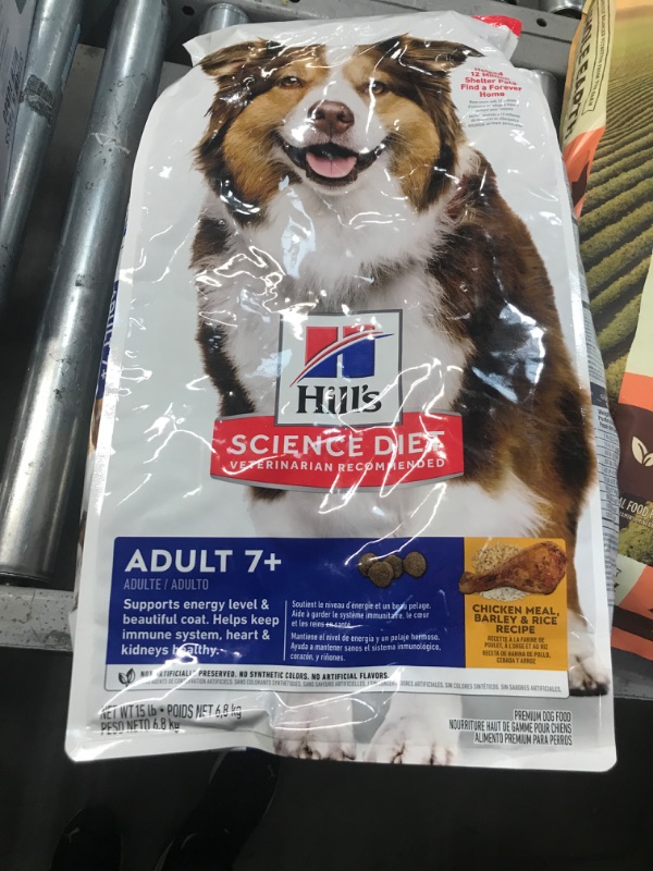 Photo 3 of *** best by 06/20/2024** Hills Science Diet Dog Food, Premium, Adult 7+ - 15 lb