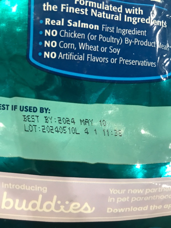 Photo 2 of *** BEST BY 05/10/2024*** Blue Buffalo Wilderness High Protein, Natural Adult Large Breed Dry Dog Food, Salmon 24-lb Salmon, Grain Free 24 Pound (Pack of 1)