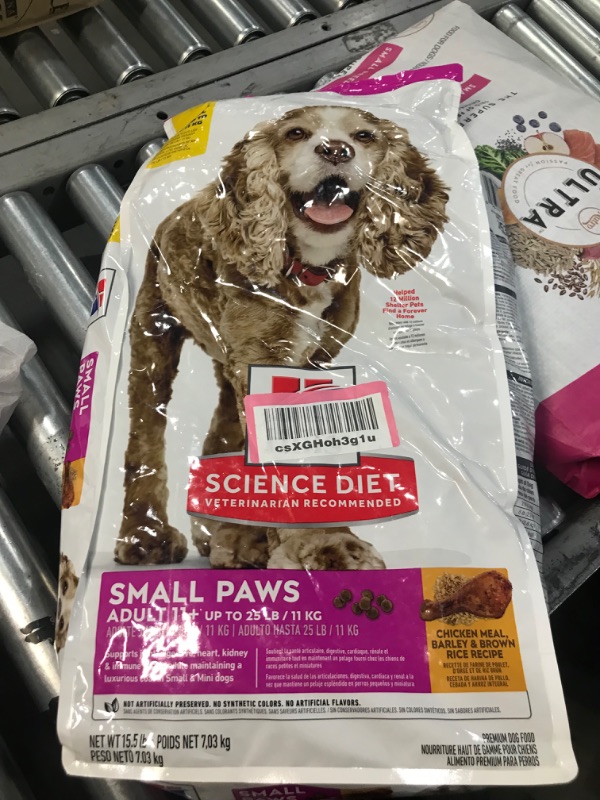 Photo 2 of *** BEST BY  06/2024** Hill's Science Diet Dry Food, Adult 11+ for Senior Dogs, Small Paws, Chicken Meal, Barley & Brown Rice Recipe, 15.5 lb Bag 15.5 Pound (Pack of 1)