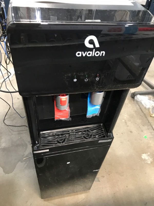 Photo 3 of Avalon A6BLWTRCLRBLK Touchless Bottom Loading Cooler Dispenser-Hot & Cold Water, Child Safety Lock, Innovative Slim Design, Holds 3 or 5 Gallon Bottles-UL/Energy Star Approved-Black Black Dispenser