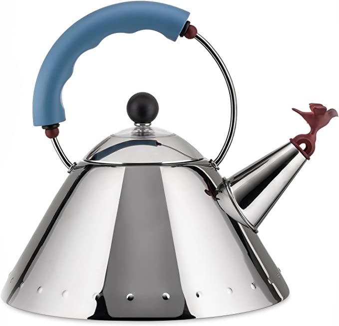 Photo 1 of Alessi Kettle, 9'' H x 8.5'' W x 8.5'' D, Blue,9093
