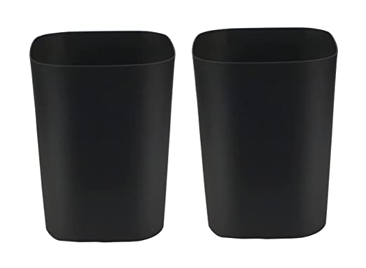 Photo 1 of Besli 2 Gallon Small Trash Can Garbage Can Wastebasket for Bathroom Bedroom Kitchen Office (Black, 2 Pack)
