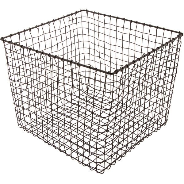 Photo 1 of  14" x 11" Square Metal Gray Storage and Display Basket
