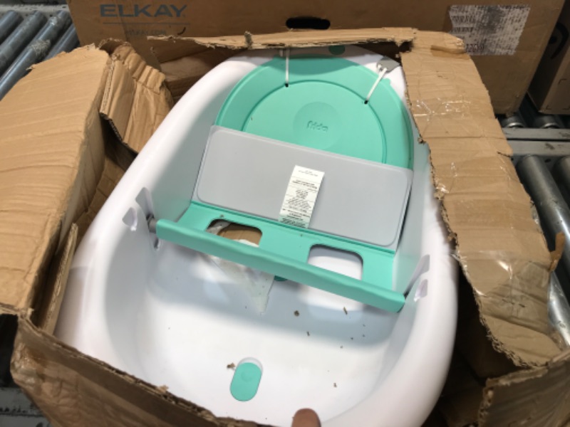 Photo 2 of 4-in-1 Grow-with-Me Bath Tub by Frida Baby Transforms Infant Bathtub to Toddler Bath Seat with Backrest for Assisted Sitting in Tub