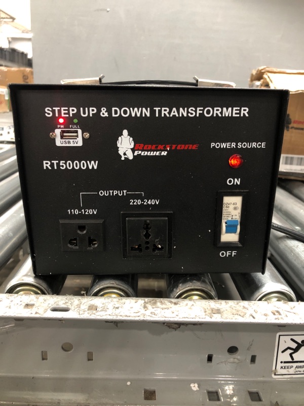 Photo 2 of ROCKSTONE POWER 5000 Watt Voltage Converter Transformer - Heavy Duty Step Up/Down AC 110V/120V/220V/240V Power Converter - Circuit Breaker Protection – DC 5V USB Port - CE Certified [3-Year Warranty]