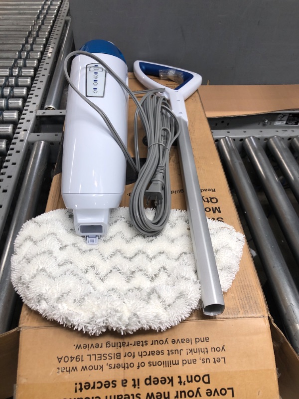 Photo 2 of Bissell Power Fresh Steam Mop with Natural Sanitization, Floor Steamer, Tile Cleaner, and Hard Wood Floor Cleaner with Flip-Down Easy Scrubber, 1940A PowerFresh