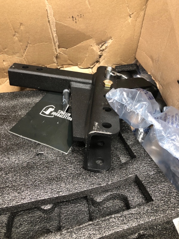 Photo 2 of Bulletproof Hitches™ 2.0" Adjustable Medium Duty (14,000lb Rating) 6" Drop/Rise Trailer Hitch with 2" and 2 5/16" Dual Ball (Black Textured Powder Coat)