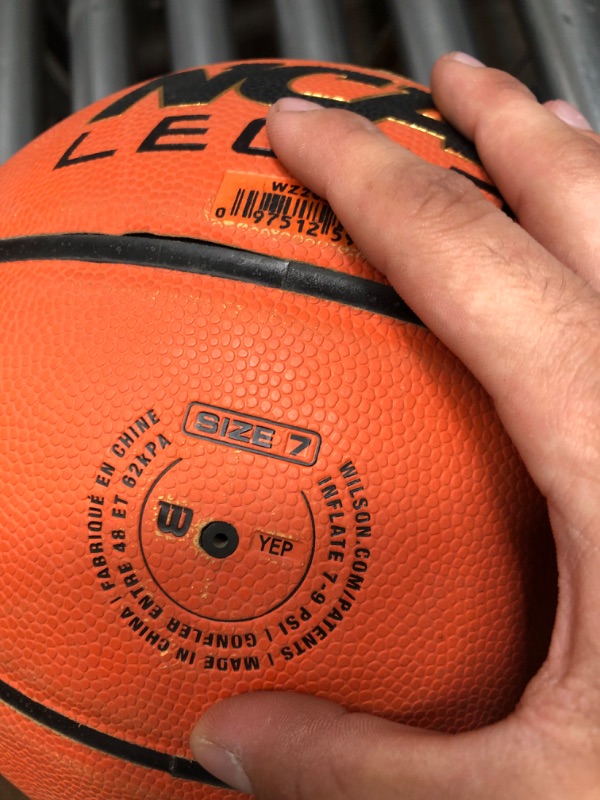 Photo 3 of WILSON NCAA Indoor/Outdoor Basketballs - 29.5", 28.5", 27.5" Orange Size 7 - 29.5" Legend Basketball