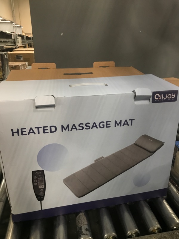 Photo 1 of ALLJOY Massage Mat,Full Body Massage Pad with Shiatsu Neck Massage Pillow, Compression and Vibration Massage & Heating for Neck,Shoulder,Back, Gifts for Women and Men