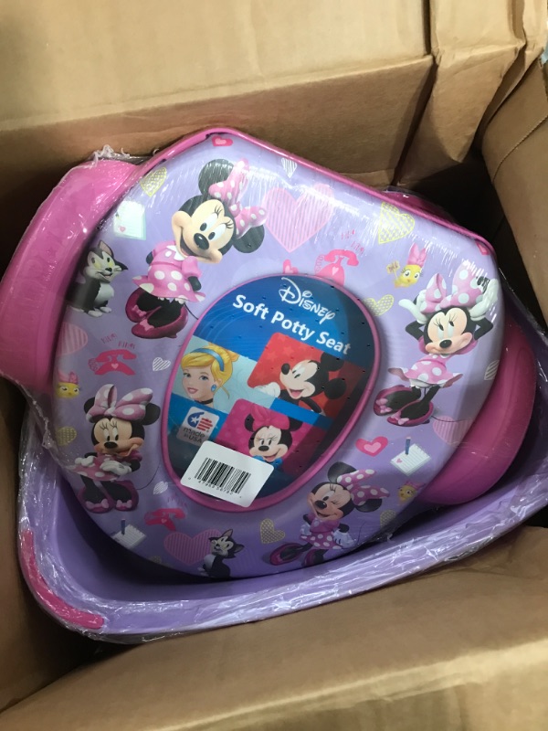 Photo 2 of Disney Minnie Mouse 2 Pc "Happy Helpers" Essential Potty Training Set - Soft Potty Seat, Step Stool