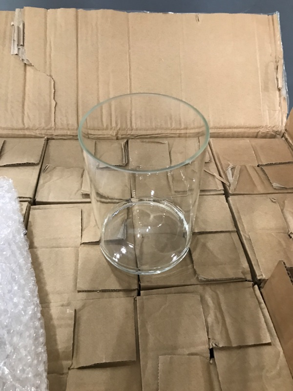 Photo 2 of 15 Pack Clear Glass Cylinder Vases 4 x 6 Inches Tall Floating Candles Holders Table Centerpieces Vases for Wedding Decorations and Formal Dinners 6inch