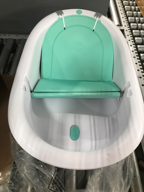 Photo 2 of 4-in-1 Grow-with-Me Bath Tub by Frida Baby Transforms Infant Bathtub to Toddler Bath Seat with Backrest for Assisted Sitting in Tub