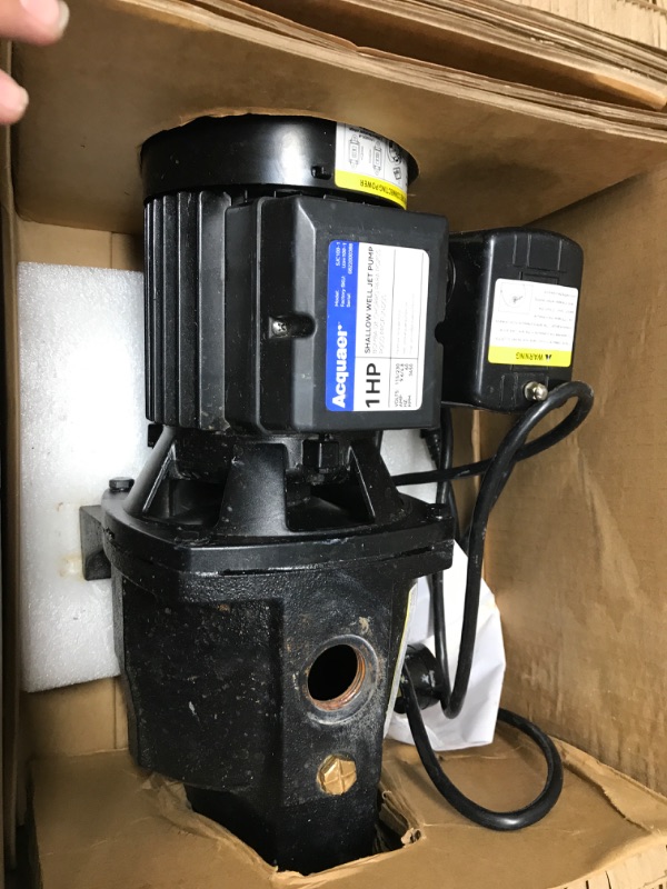 Photo 2 of **SEE NOTES**
Acquaer 1HP Shallow Well Jet Pump,Cast Iron, Well Depth Up to 25ft, 115V/230V Dual Voltage, Automatic Pressure Switch,Versatile Pump 