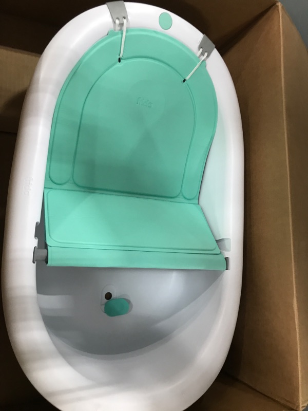 Photo 2 of 4-in-1 Grow-with-Me Bath Tub by Frida Baby Transforms Infant Bathtub to Toddler Bath Seat with Backrest for Assisted Sitting in Tub