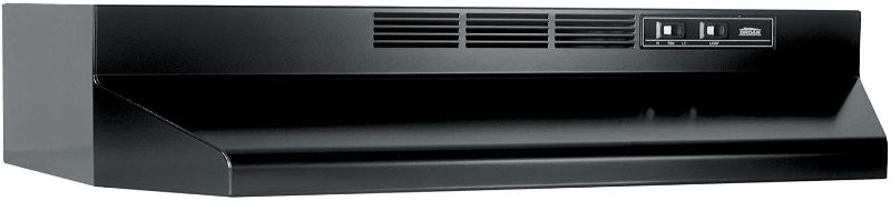 Photo 1 of Used *** Broan-NuTone 413023 Ductless Range Hood Insert with Light, Exhaust Fan for Under Cabinet, 30-Inch, Black & 678 Ventilation Fan and Light Combo for Bathroom and Home, 100 Watts, 50 CFM 30-Inch Black Hood