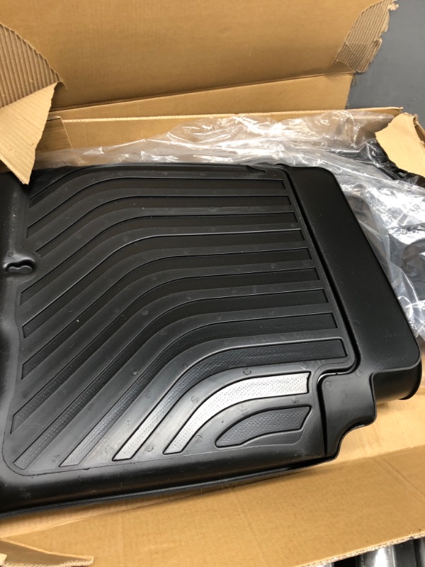 Photo 2 of KELCSEECS Floor Mats Custom for 2022 Hyundai Ioniq 5 Unmovable Console Waterproof Car Mats All Weather Mats Guard Heavy Duty TPE Automotive Floor Liners Accessories Front& Rear Row Full Set Black 2022 Ioniq 5 Unmovable Console