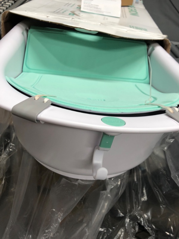 Photo 2 of 4-in-1 Grow-with-Me Bath Tub by Frida Baby Transforms Infant Bathtub to Toddler Bath Seat with Backrest for Assisted Sitting in Tub