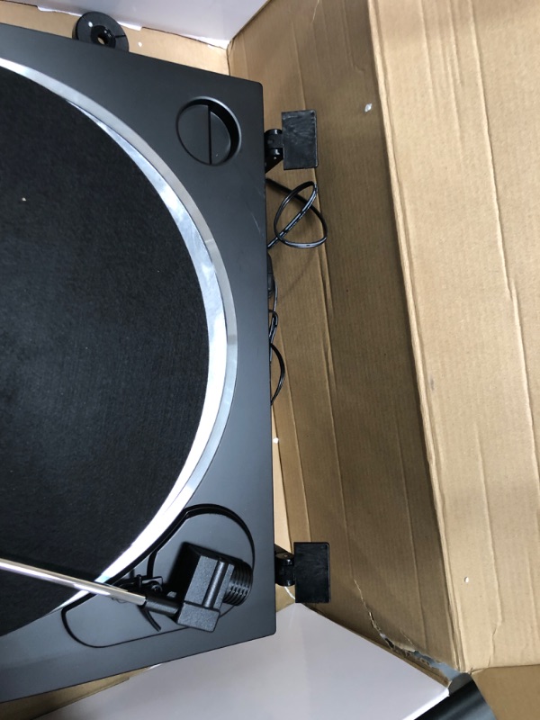 Photo 4 of **USED** Audio-Technica AT-LP60XBT-BK Fully Automatic Bluetooth Belt-Drive Stereo Turntable, Black, Hi-Fi, 2 Speed, Dust Cover, Anti-Resonance