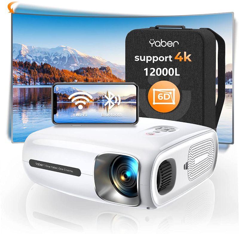 Photo 1 of YABER Pro V7 12000L 5G WiFi Bluetooth Projector, Native 1080P Projector 4K Support, Auto 6D Keystone Correction &4P/4D, HD Movie Projectors Home&Outdoor Video 4K Projector for iOS/Android/TV Stick
