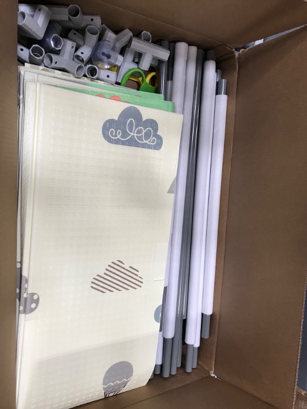 Photo 1 of **PARTS ONLY** UANLAUO Baby Playpen with Mat, Baby Playard, Baby Play Yard, Large Play Pens for Babies and Toddlers, BPA-Free, 71 x 59in