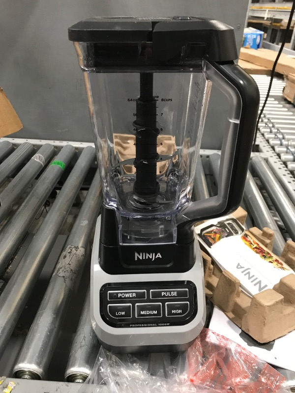Photo 1 of Ninja BL610 Professional 72 Oz Countertop Blender with 1000-Watt Base and Total Crushing Technology for Smoothies, Ice and Frozen Fruit, Black, 9.5 in L x 7.5 in W x 17 in H with 25 Chef-inspired Recipes