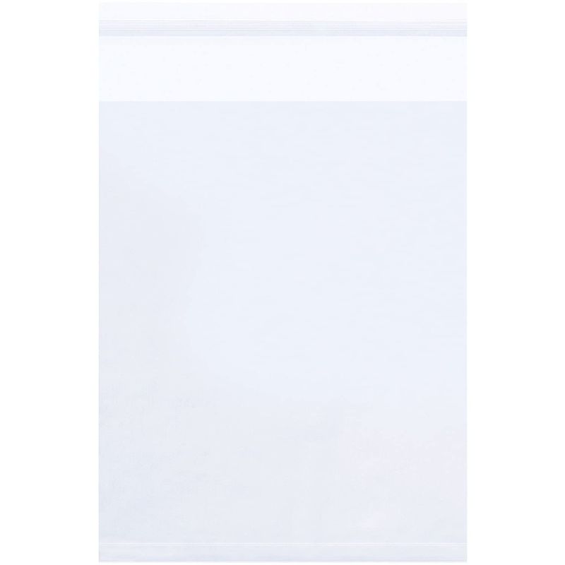 Photo 1 of 11" x 17", 1.5 Mil (1000/Case) Tape Strip Resealable Crystal Clear Polypropylene Bags
