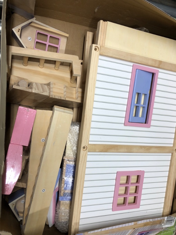 Photo 2 of *Opened Hardware-Possibly Missing* Multilevel Wooden Dollhouse