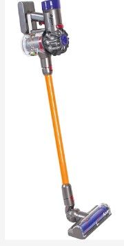 Photo 1 of Casdon Little Helper Dyson Cord-Free Vacuum Cleaner Toy, Grey, Orange and Purple (68702) Dyson Ball Vacuum Toy Vacuum with Working Suction and Sounds, 2 lbs, Grey/Yellow/Multicolor Toy 