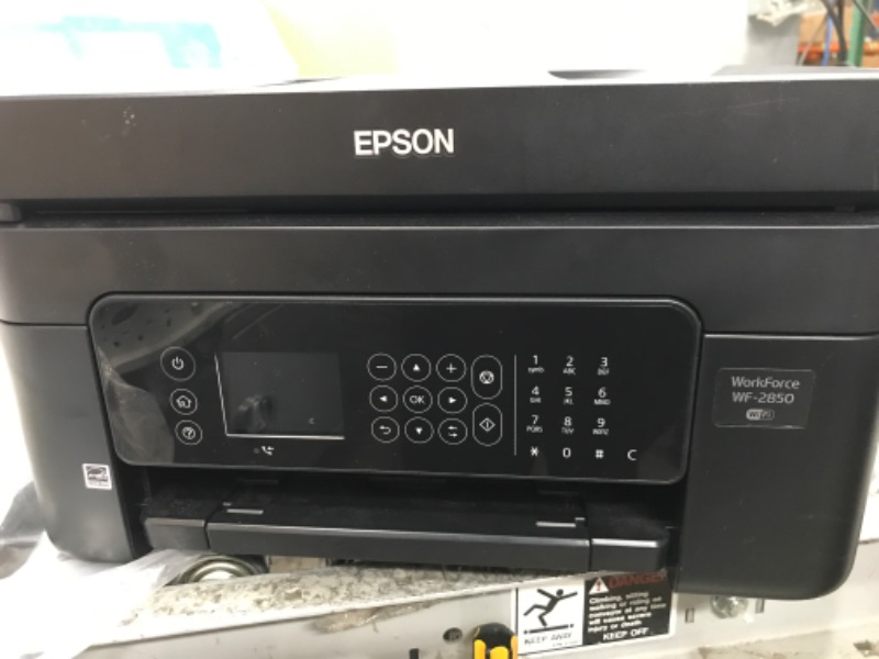 Photo 2 of Epson Workforce WF-2850 All-in-One Wireless Color Inkjet Printer, Black - Print Scan Copy Fax - 10 ppm, 5760 x 1440 dpi, Auto 2-Sided Printing, 30-Sheet ADF, Voice-Activated, Vertluna Printer_Cable