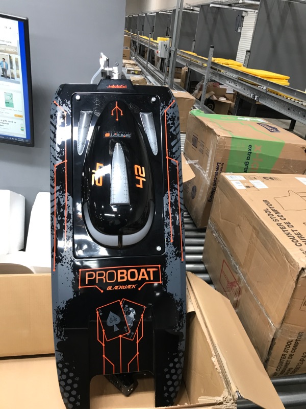 Photo 2 of Pro Boat RC Blackjack 42" 8S Brushless Catamaran RTR Battery and Charger Not Included Black/Orange PRB08043T1