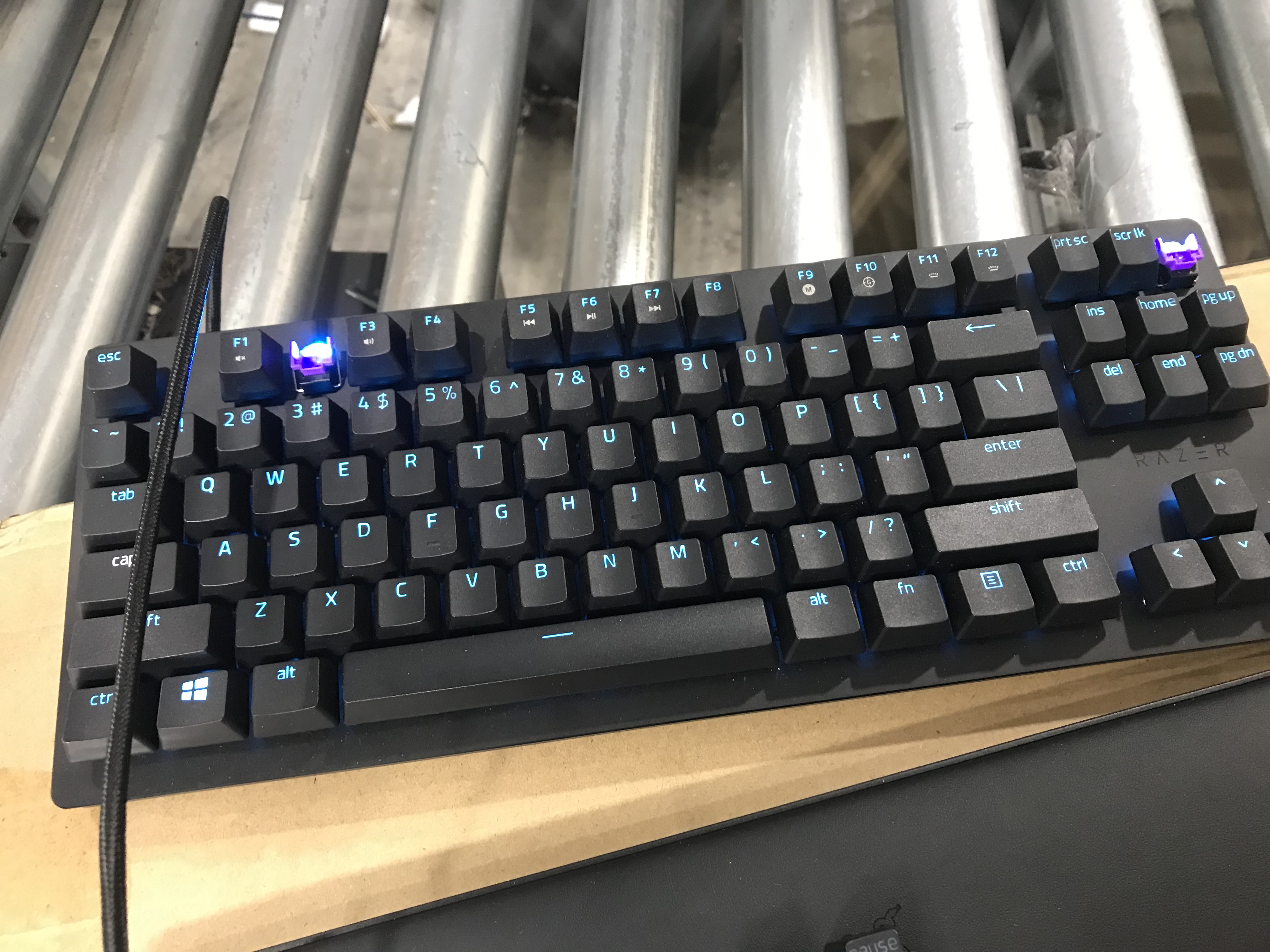 Photo 3 of DAMAGED ITEM
Huntsman V2 TKL Wired Optical Purple Clicky Switch Gaming Keyboard with Chroma RGB Backlighting