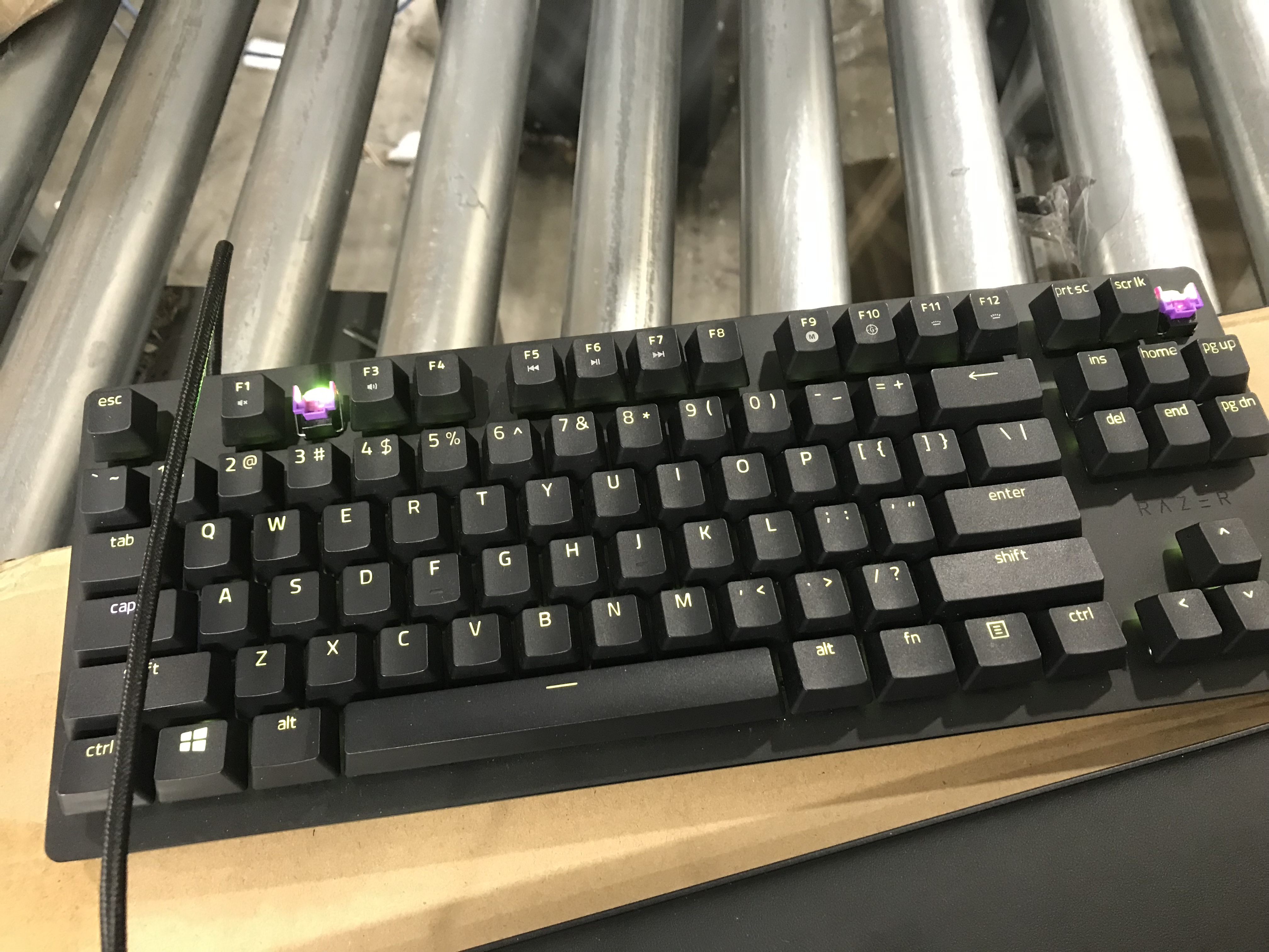 Photo 6 of DAMAGED ITEM
Huntsman V2 TKL Wired Optical Purple Clicky Switch Gaming Keyboard with Chroma RGB Backlighting