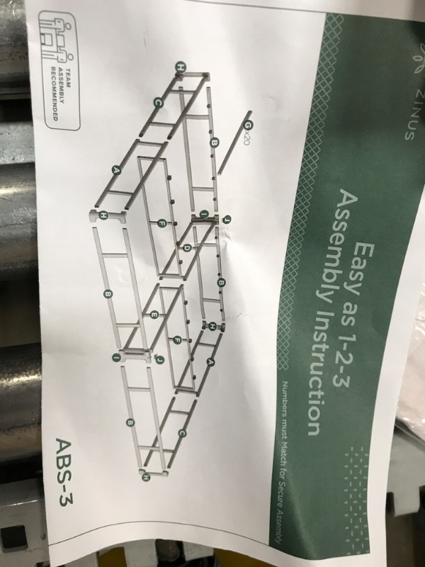 Photo 3 of **USED** ZINUS 7 Inch Metal Smart Box Spring with Quick Assembly Easy Assembly, California King