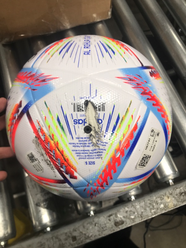 Photo 2 of adidas unisex-adult FIFA World Cup Qatar 2022 Al Rihla Pro Soccer Ball 5 White/Pantone