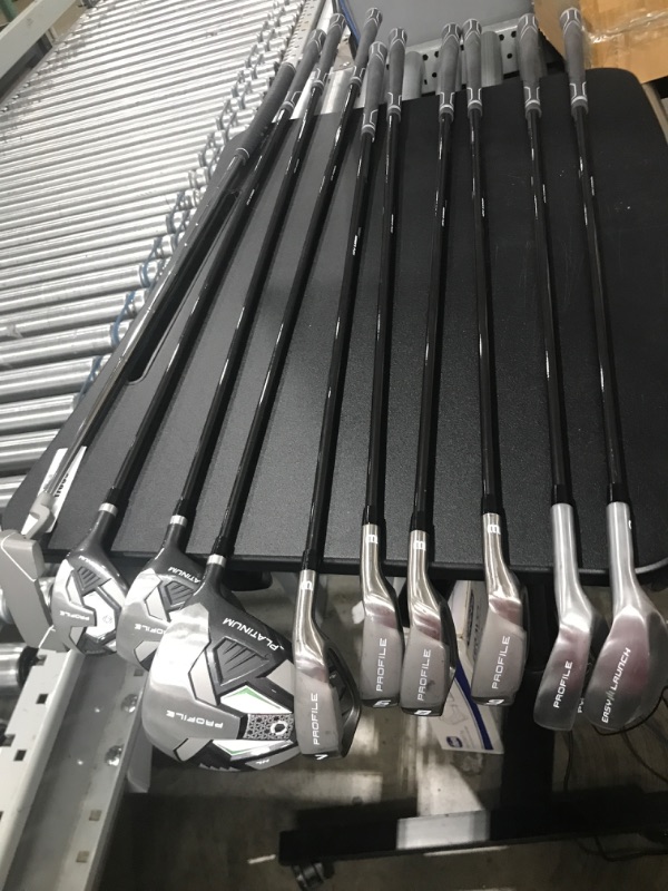 Photo 23 of * USED*   WILSON Women's Profile Platinum Complete Golf Package Set
Size	Regular
Color	Gray/Teal
Golf Club Flex	Regular
Hand Orientation	Right Hand
Material	Composite
Brand	WILSON
Shaft Material	Graphite
