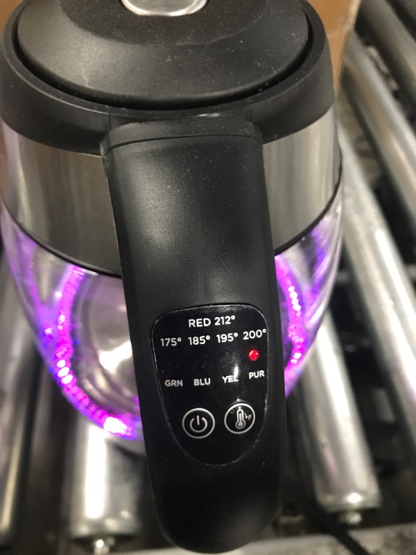 Photo 3 of **TESTED/ TURNS ON*** Chefman Electric Kettle w/Temperature Control, Removable Tea Infuser, 5 Presets LED Indicator Lights, 360° Swivel Base, BPA Free, Stainless Steel, 1.8 Liters Temperature Control Stainless