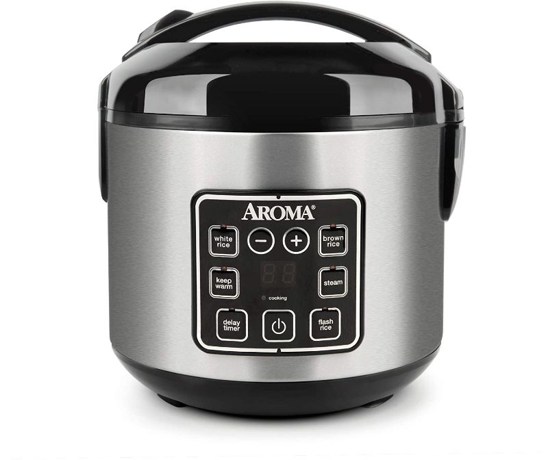Photo 1 of ***TESTED/ TURNS ON** Aroma Housewares ARC-914SBD Digital Cool-Touch Rice Grain Cooker and Food Steamer, Stainless, Silver, 4-Cup (Uncooked) / 8-Cup (Cooked) Basic