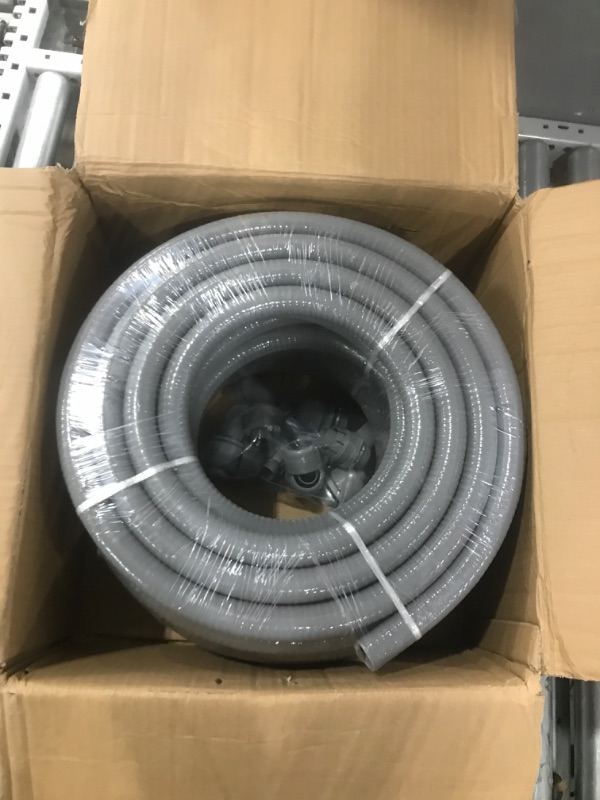 Photo 2 of 1inch 100ft Electrical Conduit Kit,with 5 Straight and 3 Angle Fittings Included,Flexible Non Metallic Liquid Tight Electrical Conduit(1" Dia, 100 Feet) 1IN,100FT