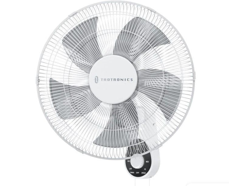 Photo 1 of 16" High Velocity Wall Mount Fan with 5 Blades, 3 Speeds, 90° Oscillating